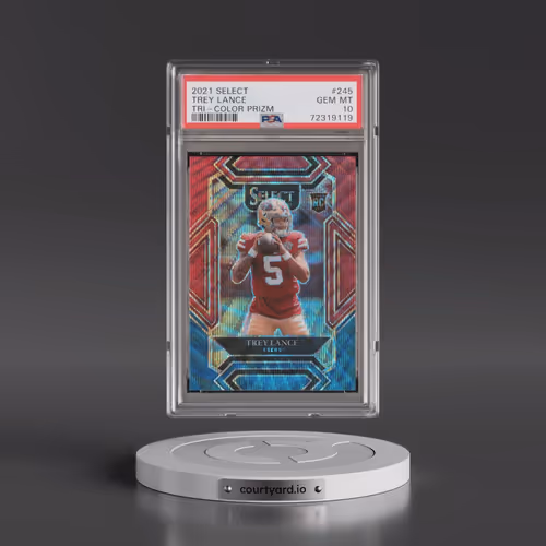 2021 Panini Select #245 Trey Lance - Tri-Color Prizm (PSA 10 GEM MINT)