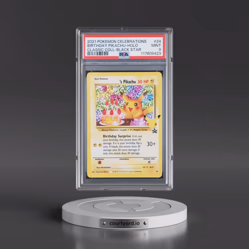 2021 Pokémon Celebrations Classic Collection #24 Birthday Pikachu - Holo (PSA 9 MINT)