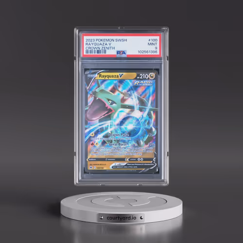 2023 Pokémon Sword and Shield Crown Zenith #100 Rayquaza V - Holo (PSA 9 MINT)