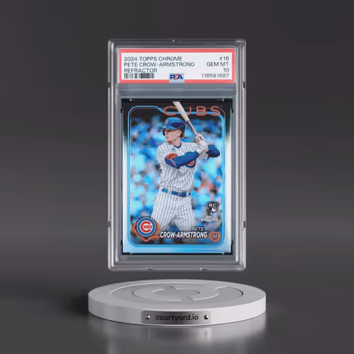 2024 Topps Chrome #16 Pete Crow-Armstrong - Refractor (PSA 10 GEM MINT)
