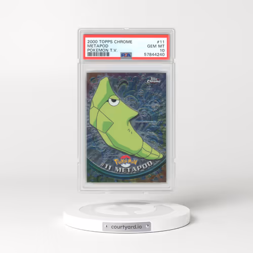 2000 Topps Chrome Pokemon T.V. #11 Metapod (PSA 10 GEM MINT)