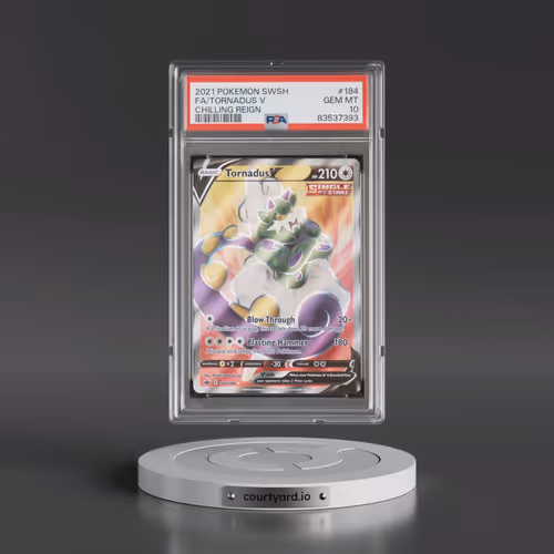 2021 Pokémon Sword & Shield Chilling Reign #184 Tornadus V - Holo Full Art (PSA 10 GEM MINT)