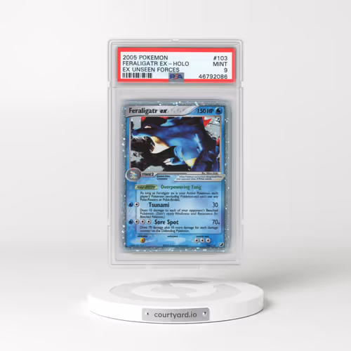 2005 Pokémon EX Unseen Forces #103 Feraligatr EX - Holo Holo (PSA 9 MINT)