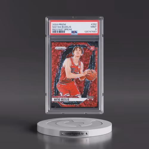 2024 Panini Prizm #252 Matas Buzelis - Red Fast Break (PSA 9 MINT)