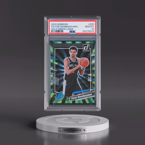 2023 Panini Donruss #220 Victor Wembanyama - Holo Green Laser (PSA 10 GEM MINT)