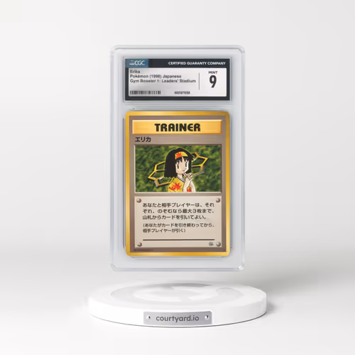 1998 Gym Booster 1: Leaders' Stadium Erika - Non-Holo (CGC 9 MINT)