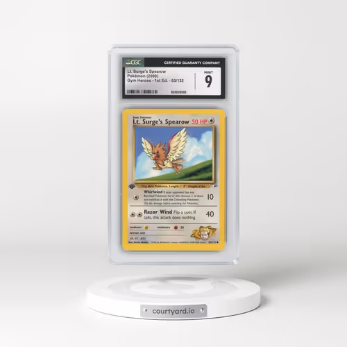 2000 Gym Heroes #83/132 Lt. Surge's Spearow - 1st Edition 1st Edition (CGC 9 MINT)