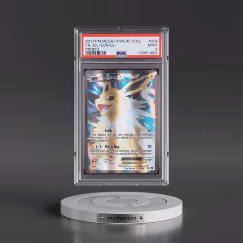 2017 Pokémon Mega Powers Collection Promo #28a Jolteon EX - Holo Full Art (PSA 9 MINT)