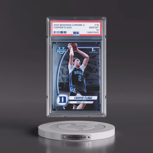 2024 Bowman Chrome University #16 Cooper Flagg (PSA 10 GEM MINT)