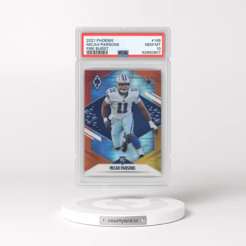 2021 Panini Phoenix #146 Micah Parsons - Fire Burst (PSA 10 GEM MINT)