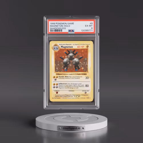 1999 Pokémon Game #9 Magneton - Holo Shadowless (PSA 6 EX-MT)