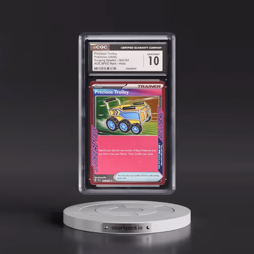 2024 Surging Sparks - SSP EN #185/191 Precious Trolley - ACE SPEC Rare Holo (CGC 10 GEM MINT)