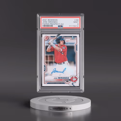 2021 Bowman Paper Prospect Autographs #JM Jose Miranda (PSA 9 MINT)