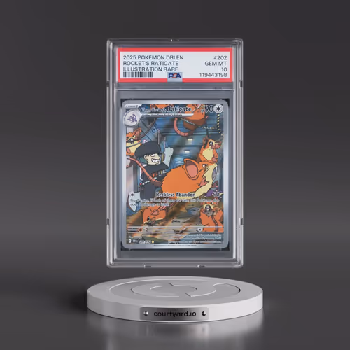 2025 Pokémon Dri EN-Destined Rivals #202 Team Rocket's Raticate - Illustration Rare (PSA 10 GEM MINT