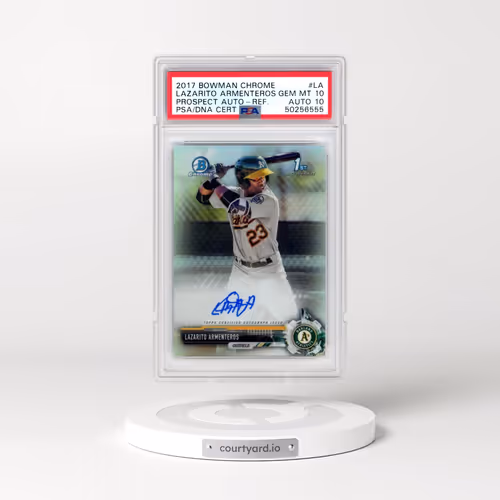 2017 Bowman Chrome Prospect Autographs #LA Lazarito Armenteros - Refractor (PSA 10 GEM MINT)