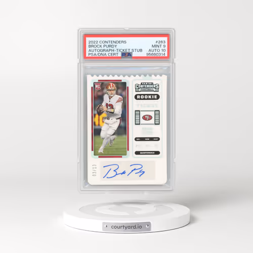 2022 Panini Contenders #263 Brock Purdy - Autograph-Ticket Stub (PSA 9 MINT)