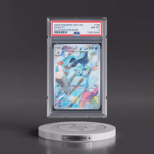 2025 Pokémon Wht EN-White Flare #106 Dewott - Illustration Rare (PSA 8 NM-MT)