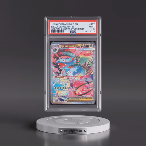 2025 Pokémon Meg EN-Mega Evolution #177 Mega Venusaur EX - Holo Special Illustration Rare (PSA 9 MIN