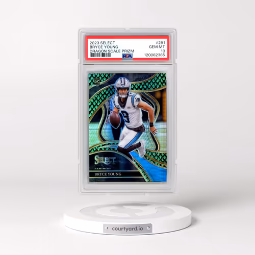 2023 Panini Select #291 Bryce Young - Dragon Scale Prizm (PSA 10 GEM MINT)