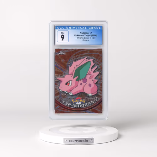 2000 Chrome Series 1 #32 Nidoran ♂ - Chrome (Topps Chrome Stamp on Front of Card) (CGC 9 MINT)