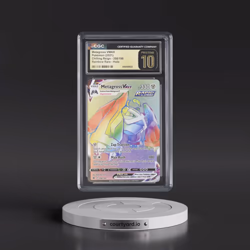 2021 Chilling Reign #208/198 Metagross VMAX - Rainbow Rare Holo (CGC 10 PRISTINE)