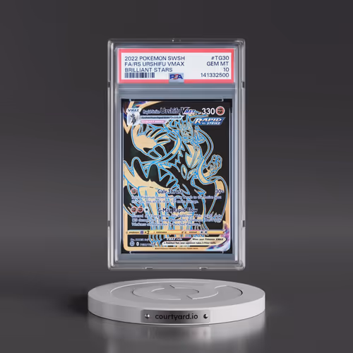 2022 Pokémon Sword & Shield Brilliant Stars #TG30 Rapid Strike Urshifu Vmax - Full Art (PSA 10 GEM M