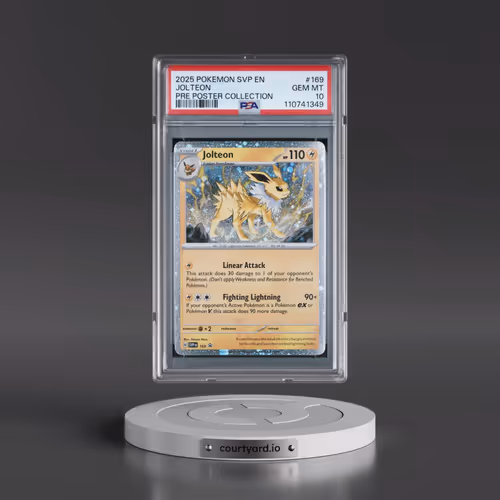 2025 Pokémon Svp EN-SV Black Star Promo #169 Jolteon - Prismatic Evolutions Poster Collection (PSA 1