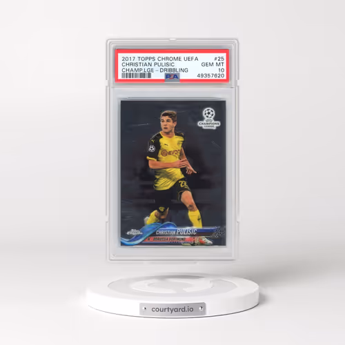2017 Topps Chrome UEFA Champions League #25 Christian Pulisic - Dribbling (PSA 10 GEM MINT)