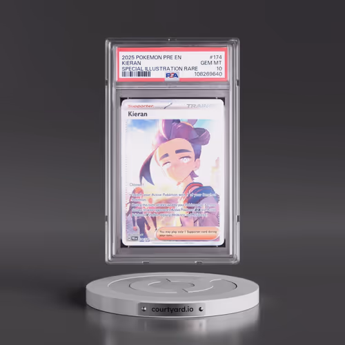 2025 Pokémon Pre EN-Prismatic Evolutions #174 Kieran - Special Illustration Rare (PSA 10 GEM MINT)