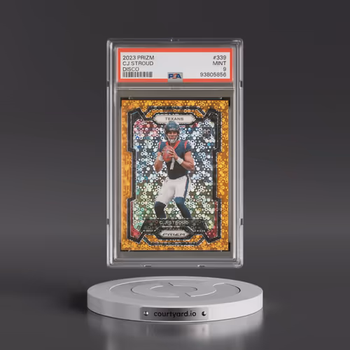 2023 Panini Prizm #339 CJ Stroud - Disco Prizm (PSA 9 MINT)