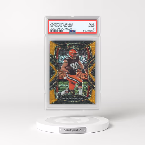 2020 Panini Select #298 Harrison Bryant - Gold Disco Prizm (PSA 9 MINT)