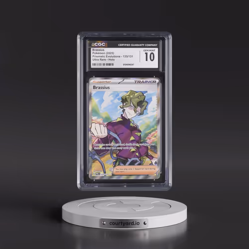 2025 Prismatic Evolutions - PRE EN #135/131 Brassius - Ultra Rare Holo (CGC 10 GEM MINT)