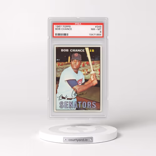 1967 Topps #349 Bob Chance (PSA 8 NM-MT)