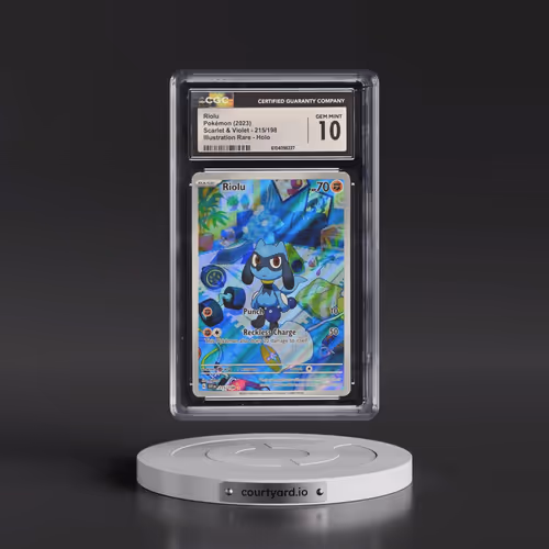 2023 Scarlet & Violet #215/198 Riolu - Illustration Rare Holo (CGC 10 GEM MINT)