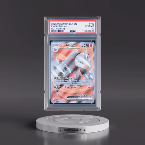 2025 Pokémon Blk EN-Black Bolt #160 Excadrill EX - Holo Ultra Rare (PSA 10 GEM MINT)