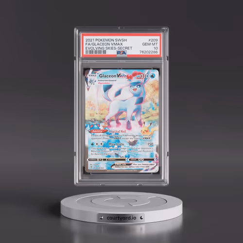 2021 Pokémon Sword & Shield Evolving Skies #209 Glaceon Vmax - Full Art Secret (PSA 10 GEM MINT)