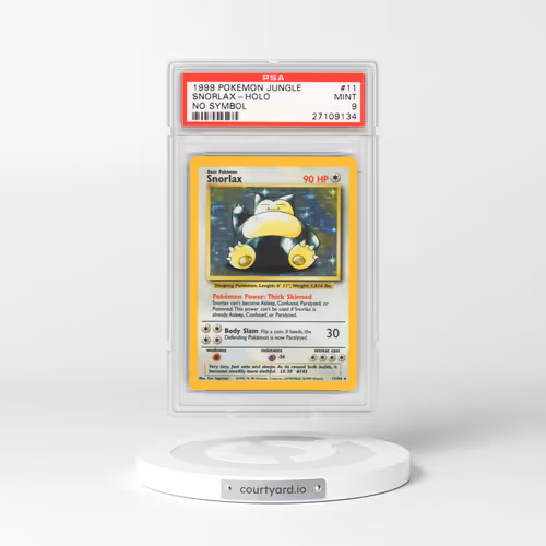 1999 Jungle #11 Snorlax - Holo No Symbol (PSA 9 MINT)