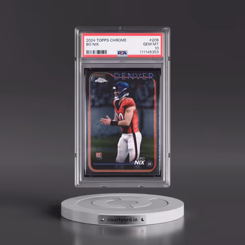 2024 Topps Chrome #206 Bo Nix (PSA 10 GEM MINT)