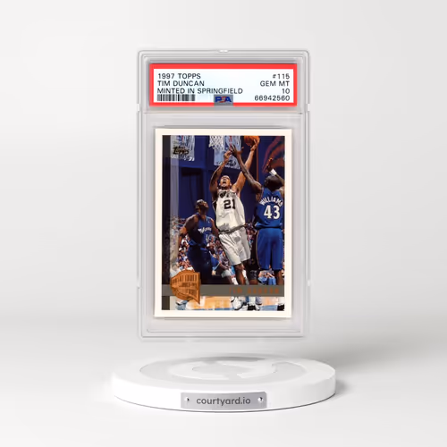 1997 Topps #115 Tim Duncan - Minted in Springfield (PSA 10 GEM MINT)