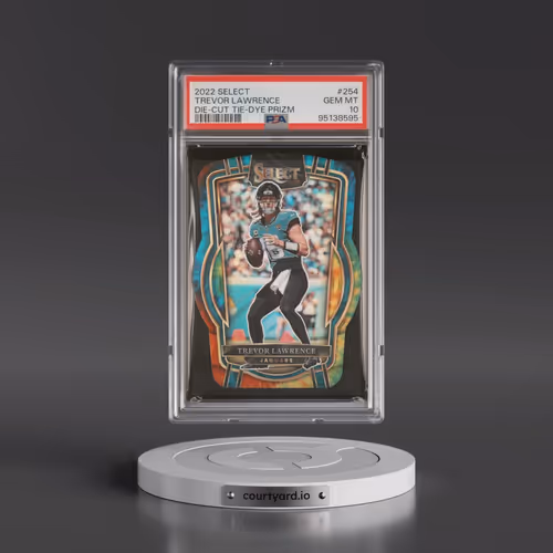 2022 Panini Select #254 Trevor Lawrence - Die-Cut Tie-Dye Prizm (PSA 10 GEM MINT)