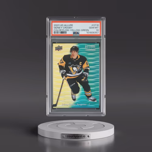 2023 Upper Deck Allure Color Flow #CF18 Sidney Crosby - Yellow-Green (PSA 10 GEM MINT)
