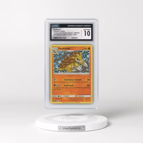 2023 Trading Card Game Classic - CLV, CLC, CLB #009/034 Sandslash - Venusaur & Lugia ex Deck - CLV Holo (CGC 10 GEM MINT)