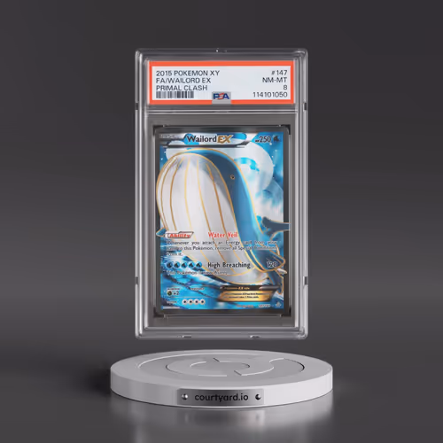2015 Pokémon XY Primal Clash #147 Wailord EX - Holo Full Art (PSA 8 NM-MT)