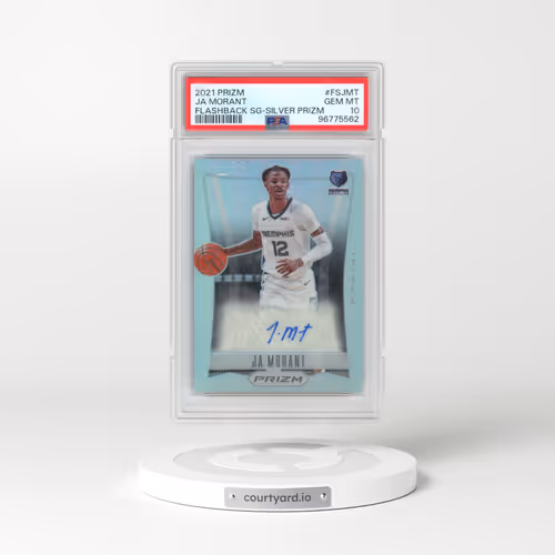 2021 Panini Prizm Flashback Signatures #FSJMT Ja Morant - Silver Prizm (PSA 10 GEM MINT)