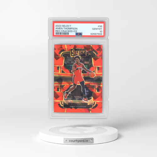 2023 Panini Select #96 Amen Thompson - Red Cracked Ice (PSA 10 GEM MINT)