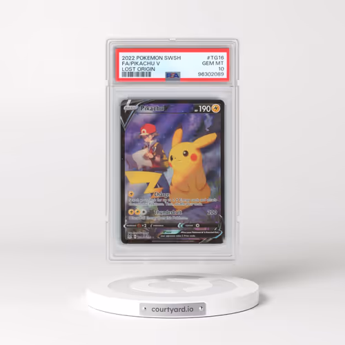 2022 Pokémon Sword & Shield Lost Origin #TG16 Pikachu V - Holo Full Art (PSA 10 GEM MINT)