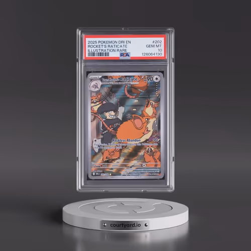 2025 Pokémon Dri EN-Destined Rivals #202 Team Rocket's Raticate - Illustration Rare (PSA 10 GEM MINT