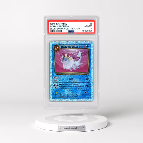 2002 Pokémon Legendary Collection #9 Dark Vaporeon - Reverse Foil (PSA 8 NM-MT)