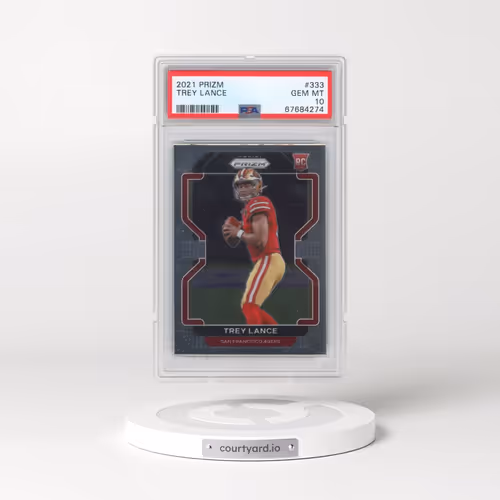 2021 Panini Prizm #333 Trey Lance (PSA 10 GEM MINT)