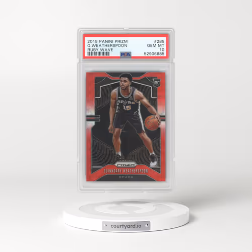 2019 Panini Prizm #285 Quinndary Weatherspoon - Ruby Wave (PSA 10 GEM MINT)